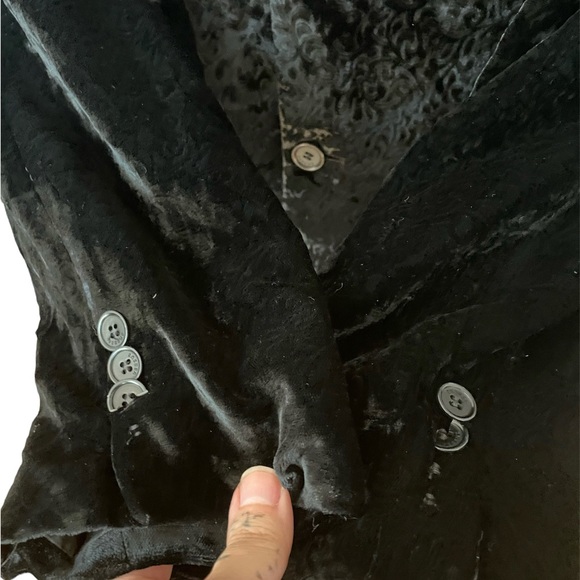 Vintage Versace Versus crushed velvet pattern men jacket suit - Picture 5 of 8